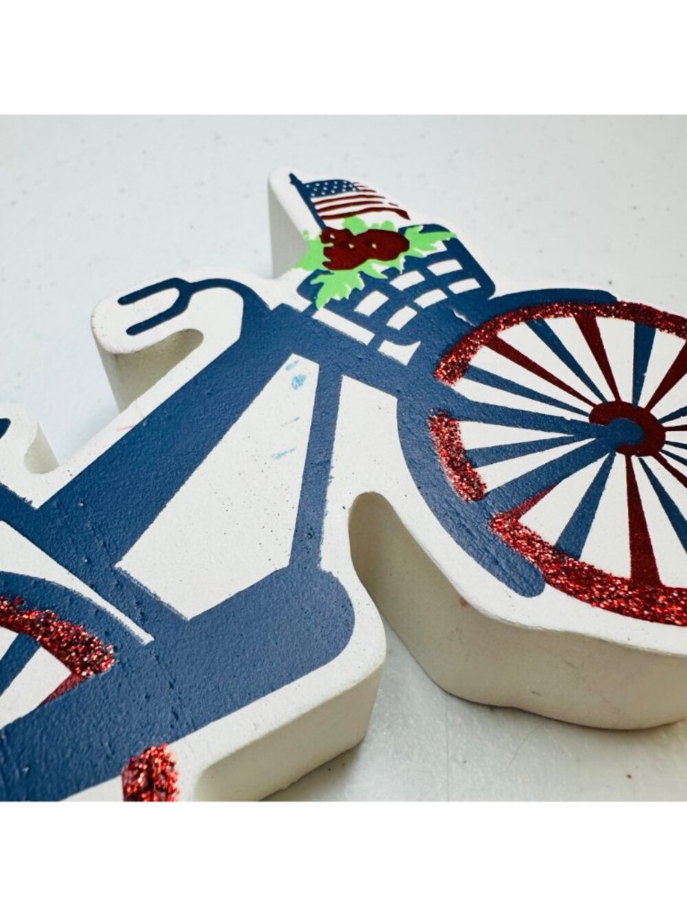 Patriotic decoration tiered tray Fourth of July bicycle Independence Day America - Picture 9 of 10